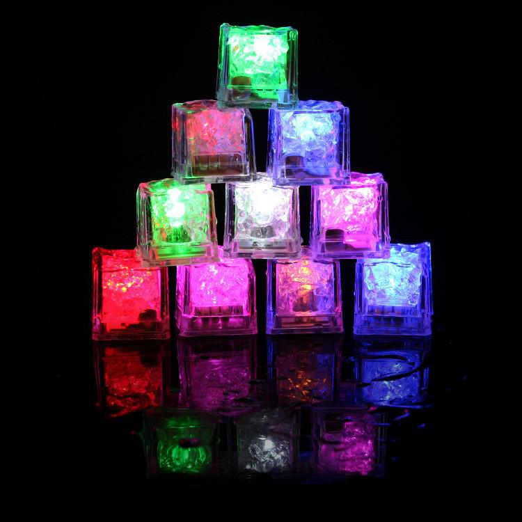 LED Seven-Color Glow Ice Cubes for Weddings & Bars