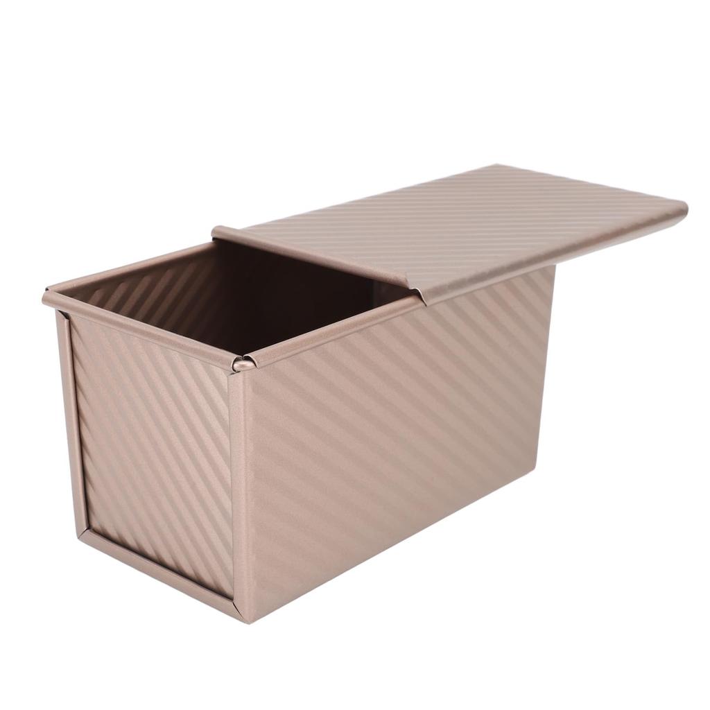 Multipurpose carbon steel loaf pan, oven-safe and dishwasher-safe (gold) with lid