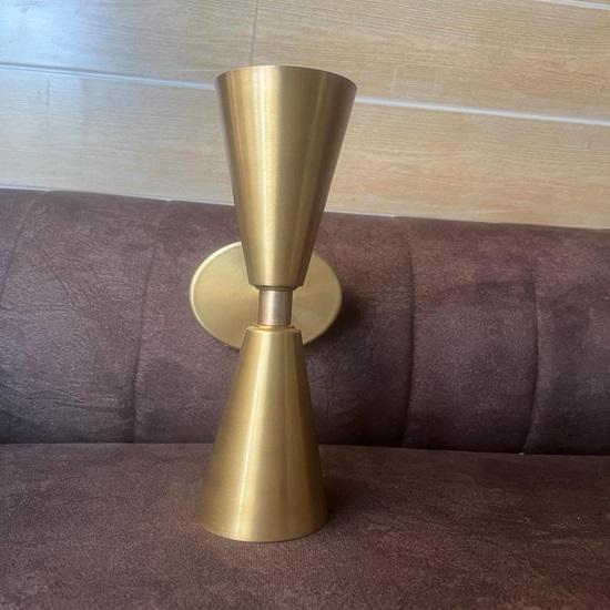 

Mid Century Modern Double Cone Wall Sconce Minimalist Vanity Light