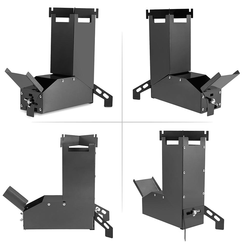 Lixada Outdoor Collapsible Wood Burning Stainless Steel Stove Backpacking Camp Tent Stove