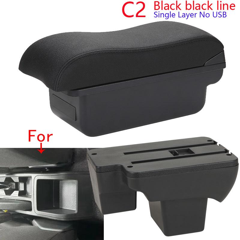 Armrest For Volkswagen POLO Car Armrest Box For VW Polo 2020-2025 Curved Surface Storage Box Car Accessories Leather Dedicated