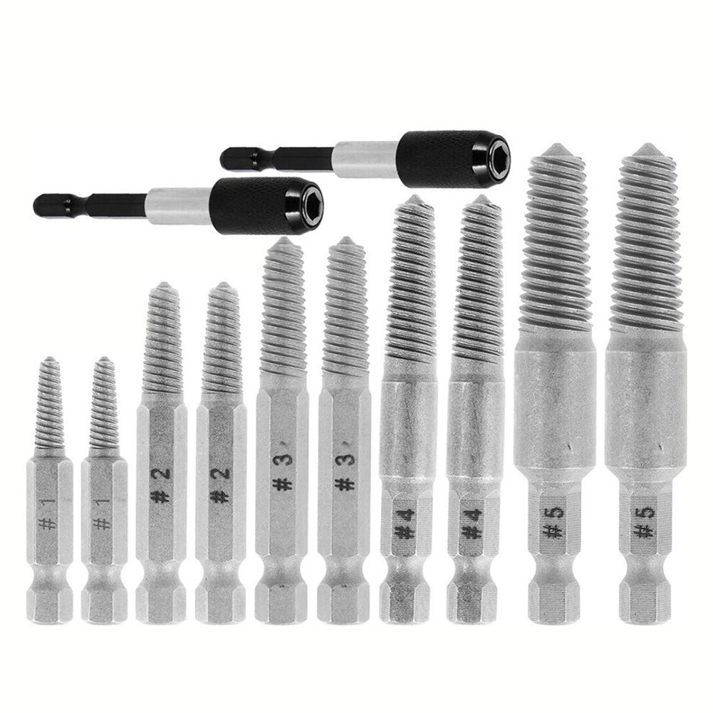 12Pcs/Set Hex Screw Extractors 6.35mm For Broken Screws