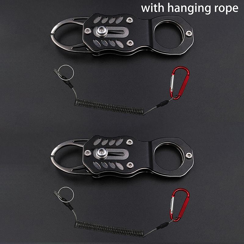 Mini Fish Lip Grabber with Secure Lanyard Stainless Steel Designed for Efficient Fishing Adventures