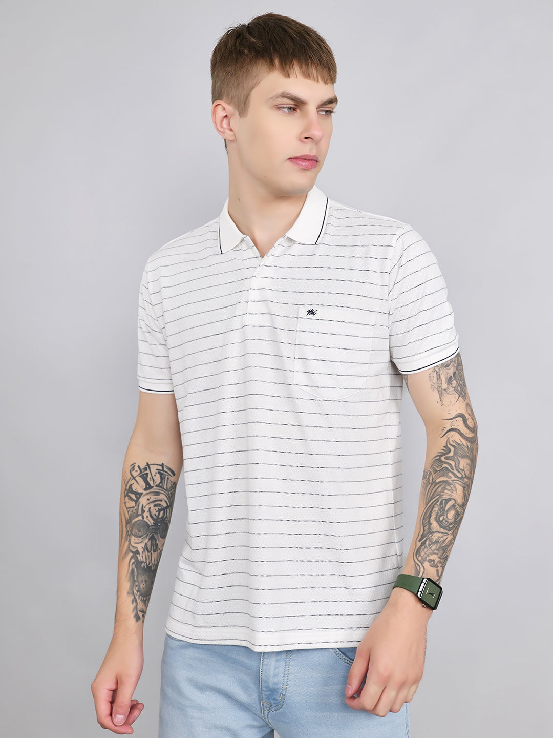 Monte Carlo Men Regular Fit White Tshirt XL