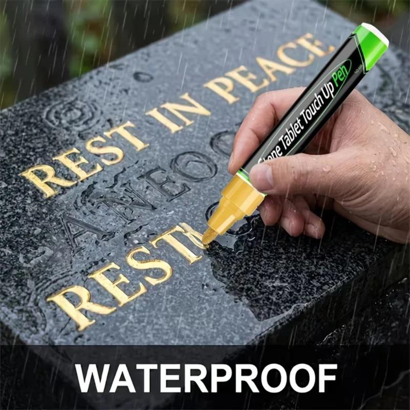 Grabstein Reparaturstift Design Zur Reparatur Verwitterter Grabstein Inschriften Goldener Gedenkstein Reparatur Stift