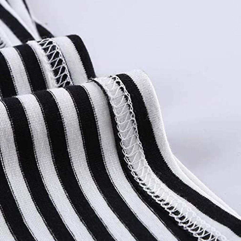 Winter Women's Long-Sleeved Striped  Stitching Sweatershirt Tops