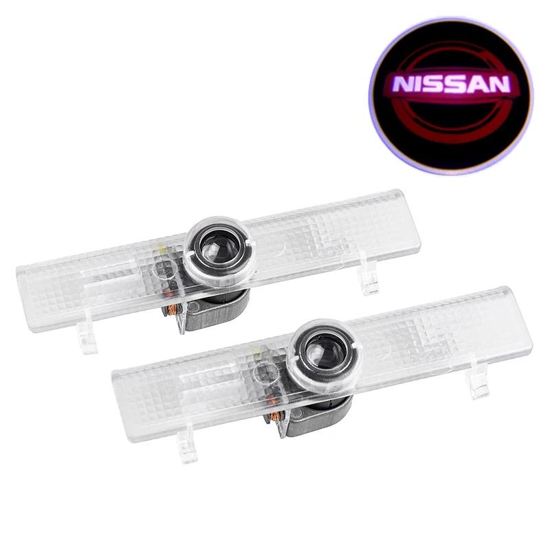2PCS Car Door Welcome Lights Ghost Shadow Courtesy Lamps for Nissan Terra Altima Teana Amadar Navara Maxima Pathfinder Quest
