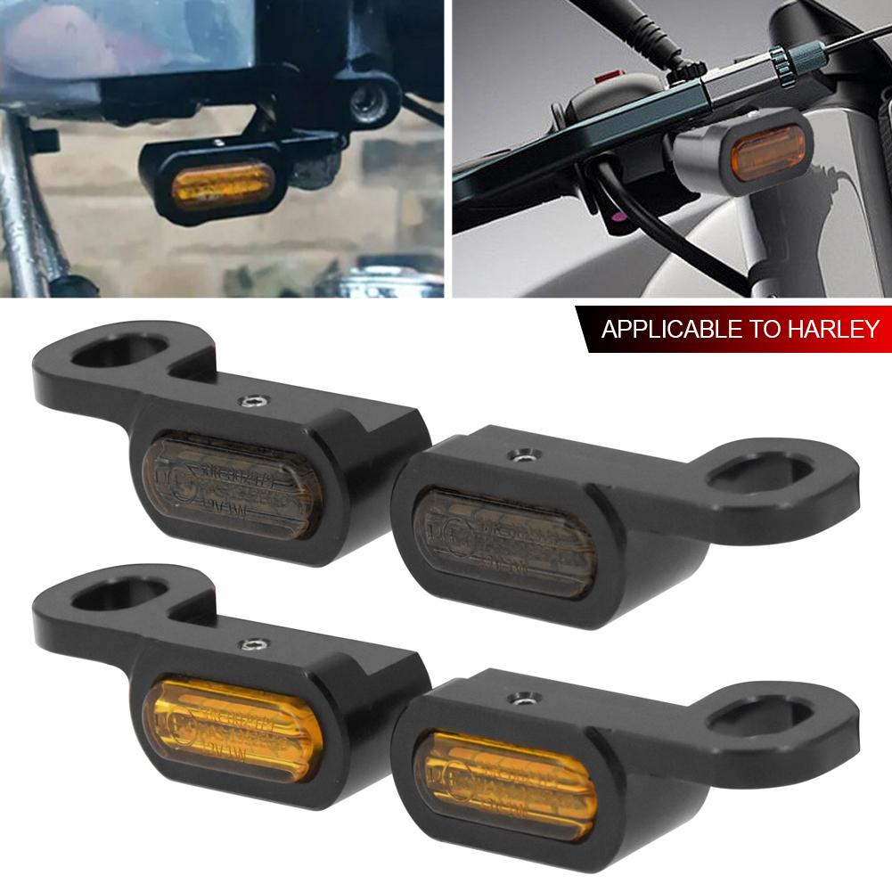 2Pcs Motorcycle LED Turn Signal Amber Light E Mark For Harley Softail Touring Road King FLTRX FLHT FLHX 14-23 Softail 16-17