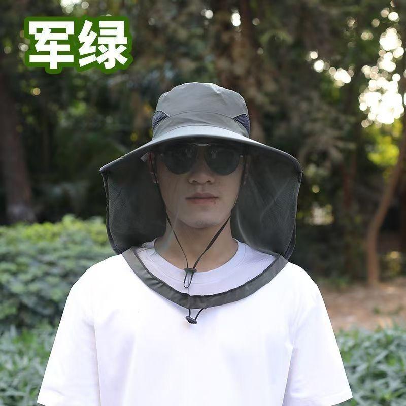 Sunscreen hat men's fishing hat summer bucket hat outdoor climbing sun hat face cover UV protection sun hat