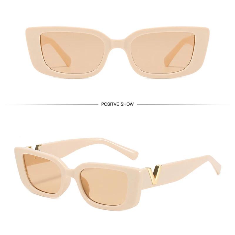 Retro Rectangle Sunglasses Women Brand Designer Vintage Small Frame Sun Glasses Ladies Classic Black Square Oculos De Sol