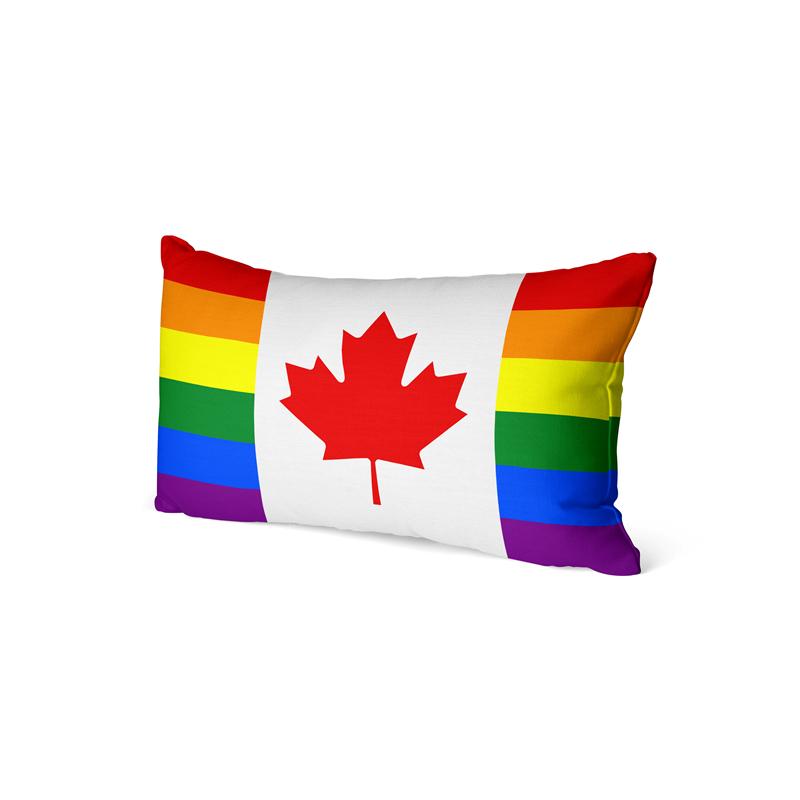 Aertemisi 20'' x 12'' Canada LGBT Rainbow Pride Rectangular Throw Pillow Cushion Covers Cases Pillowcases 50cm x 30cm