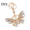 Anti-oxidation Keychain Pendant Sparkling Rhinestones Butterfly Design Key Chain with Lobster Clasp Backpacks Car Bags Decorative Accessory