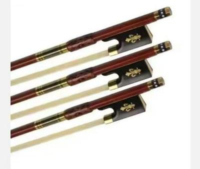 European Handmade Round Violin Bow with Flower Screw - High Sound Quality and Transmission
