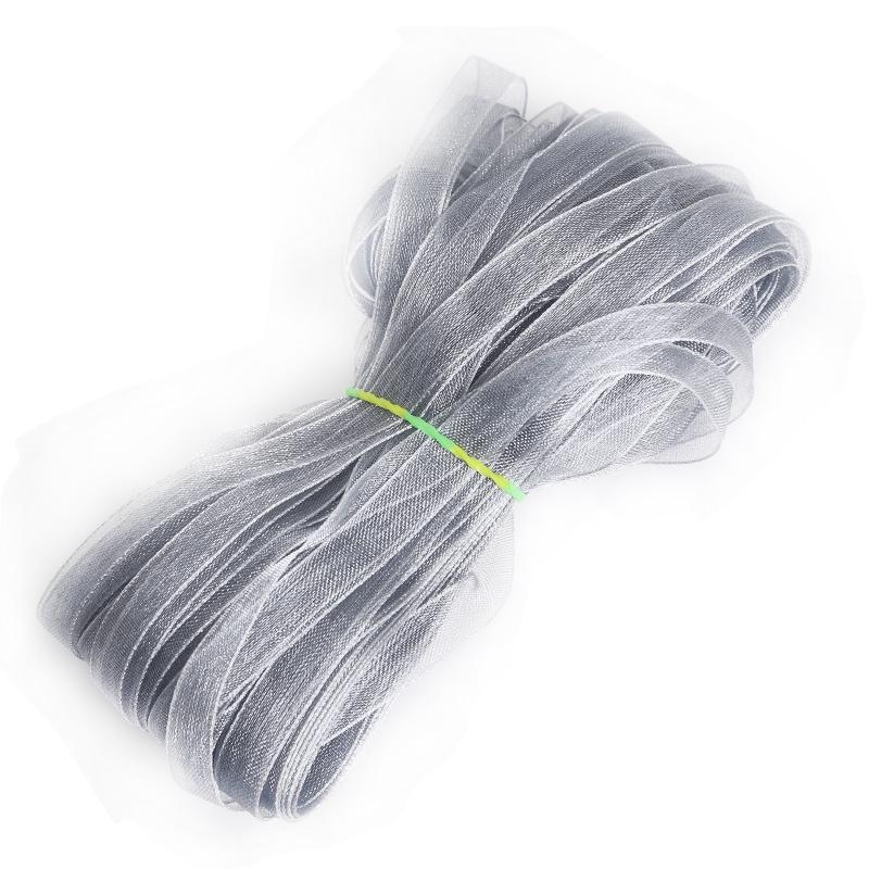 6mm 20 Yards/Roll Silk Organza Transparent Ribbon DIY Making Christmas Ribbons for Wedding Party