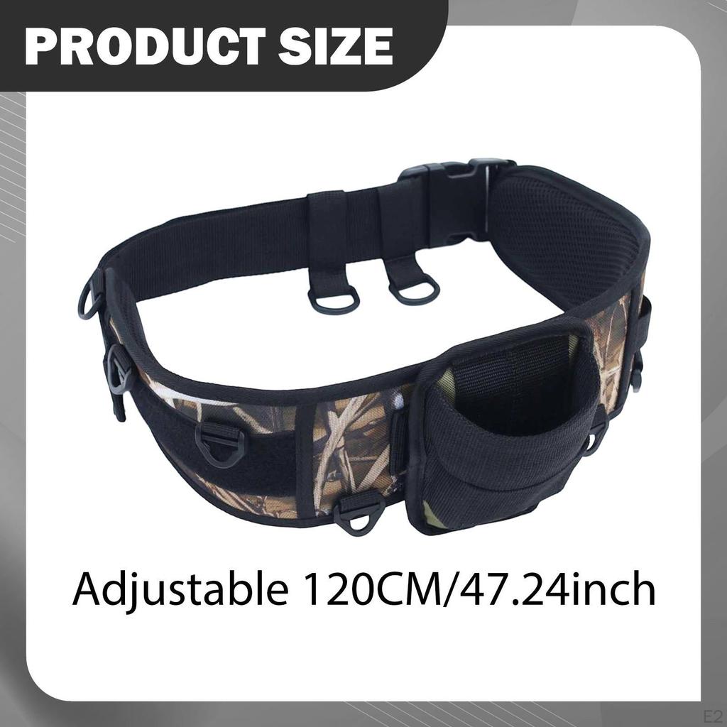 Adjustable Fishing Belt with Hanging Hooks, Rod Holder And Pole for Camping Sea