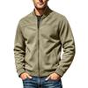 Men's Baseball Jacket Long Sleeve Zip-Up, Casual Fashion Coat for Fall and Winter