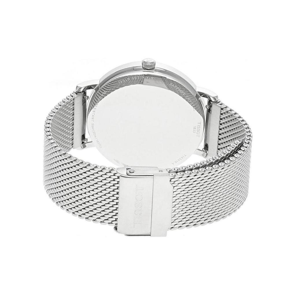 Tissot Quartz Movement 50 Meter Water Resistance Men's Watch 40mm Green Dial Steel Watch Case Steel Strap T143.410.11.091.00