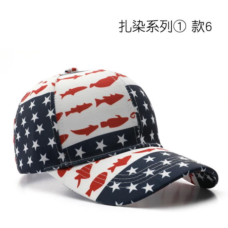 Tie Dyed Baseball Cap Men Women Summer Cotton Sunhat Unisex Outdoor Sports Snapback Running Fishing Travelling Baseball Hat