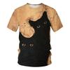 Cute Funny Children's T-shirt with 3D Digital Printed Pattern of Kitten Shirt