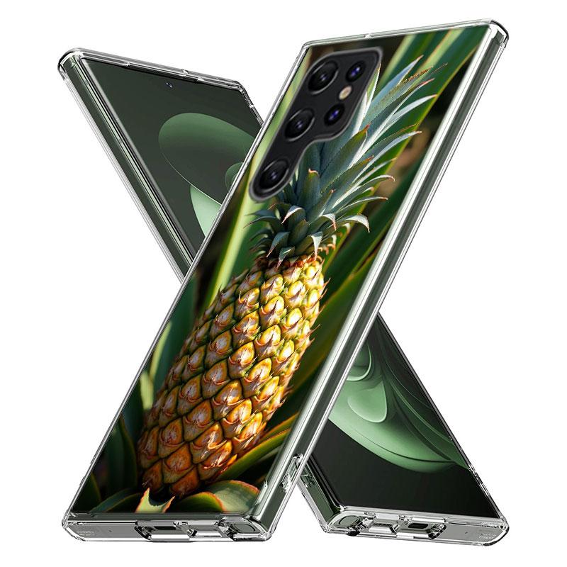 Harvest Pineapple Capa Phone Case For Samsung S26 Ultra S25 Edge Galaxy S23 S21 S20 S24 FE S22 S10 Plus Cover Clear TPU Shell Co