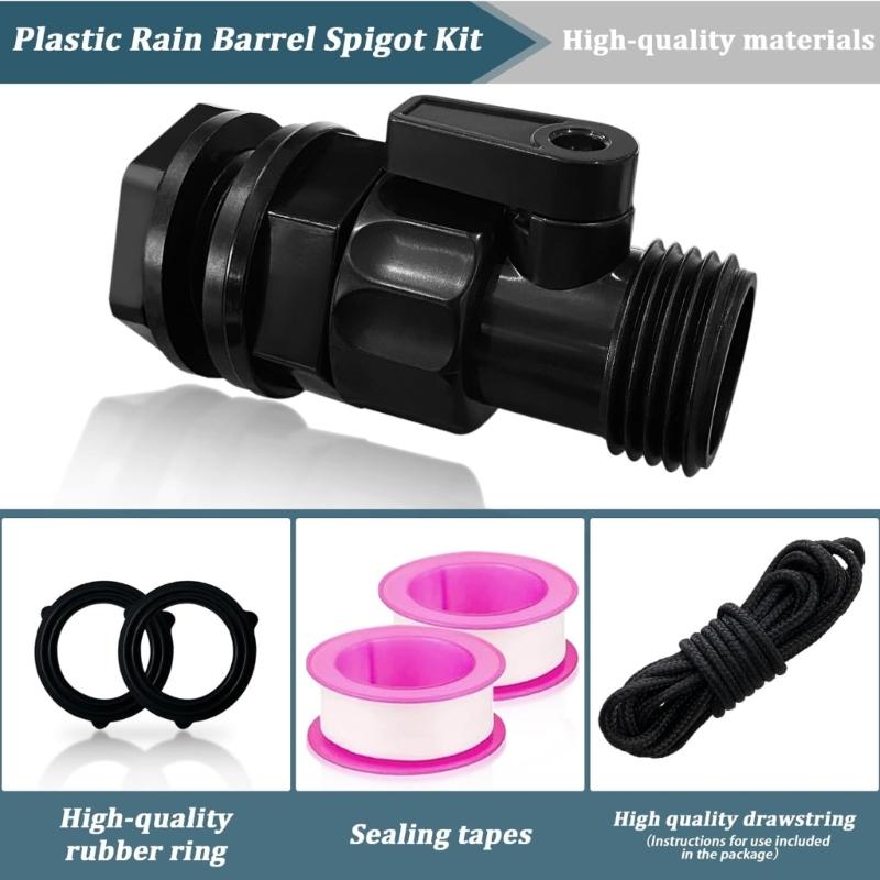 Plastic Garden Hose Shut Off Valves With 3/4 Inch Thread Two Way Valves Extender Thread Connector Coupling Enduring