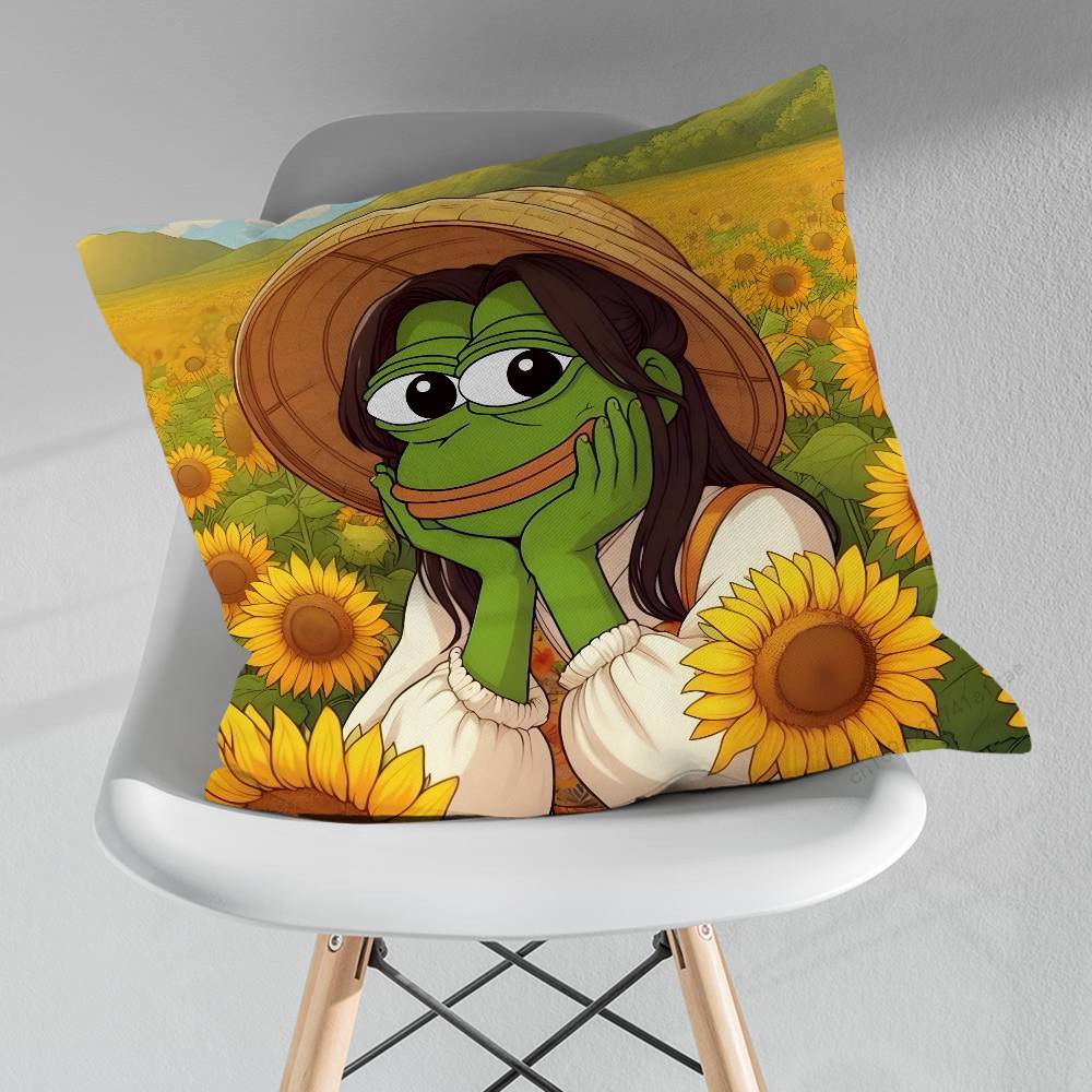 

Frog Art PPepe Cartoon Pillow Case For 30x30cm45x45cm55x55cm For Home Bedroom Decoration And Protector 30x30cm