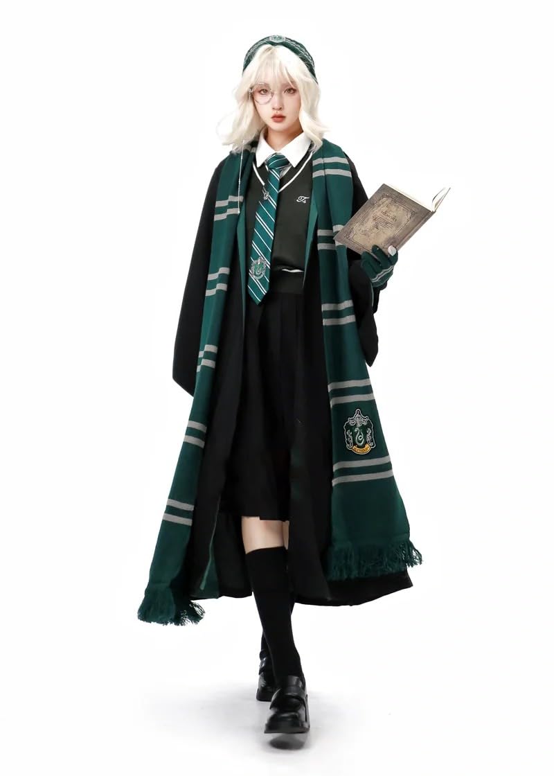 

Плащ Эстер Кролик Гарри Поттер, Костюм для косплея, Унисекс плащ для Хэллоуина и Рождества (Слизерин, XS)