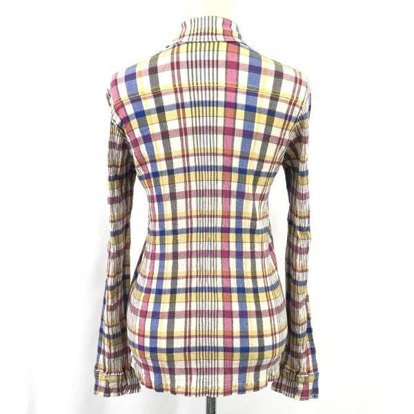 TSUMORI CHISATO Long Sleeve Stretch Shirt Blouse Women's M Multicolor check(USED)