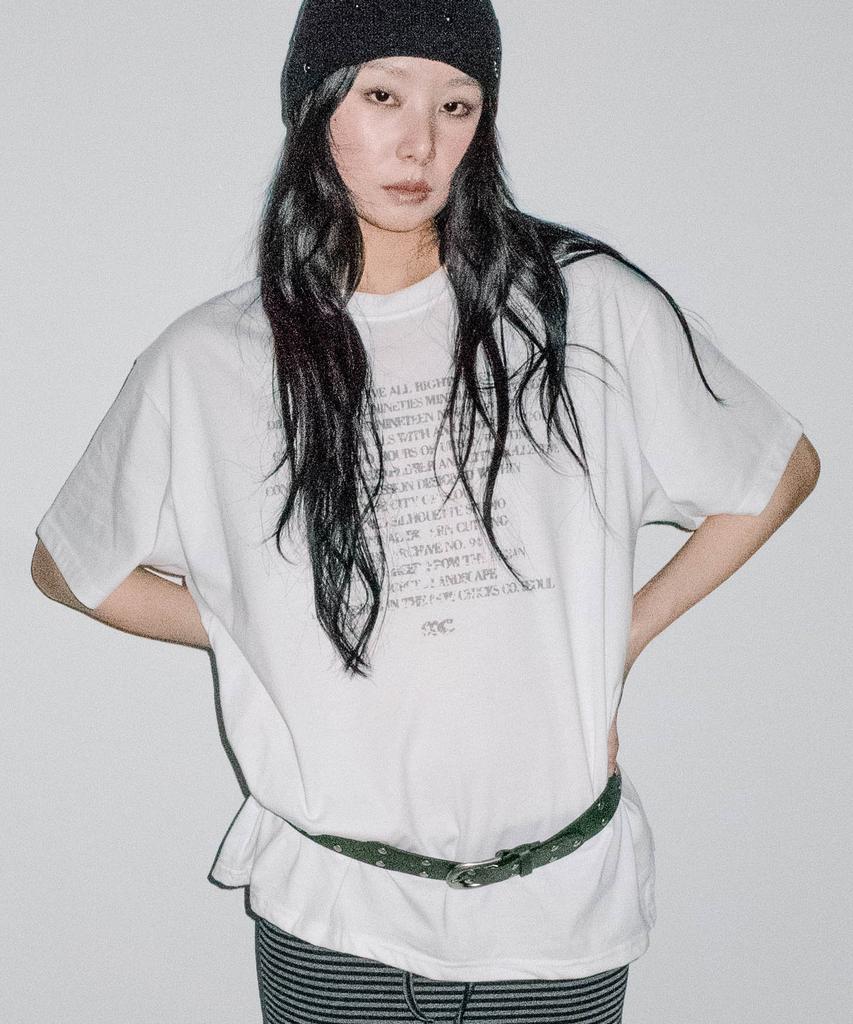 CHICKS Assemble Lettering Over Short Sleeve White