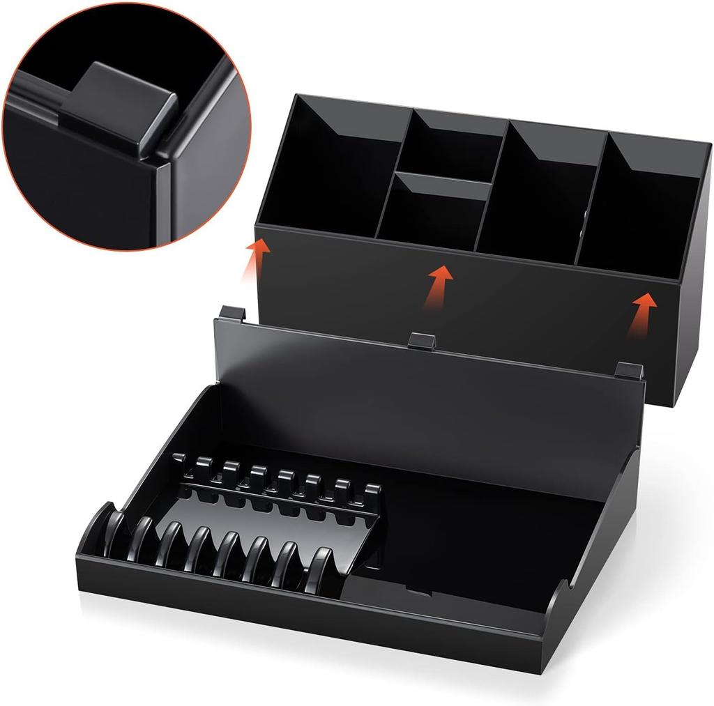 NEW Barber Clipper Tray High-capacity Clippers Organizer Razor Case Storage Box Hair Trimmer Holder Detachable Barbershop Tools