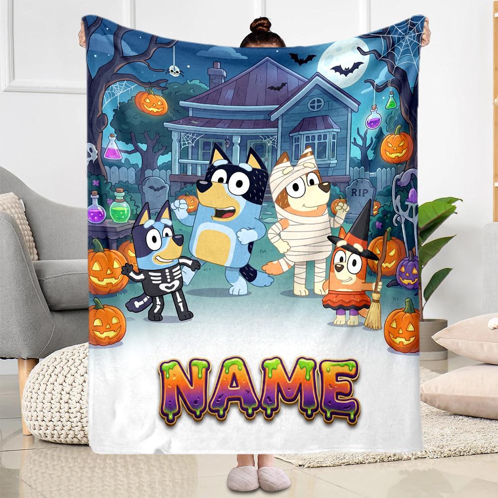 Christmas Friends Celebration Personalized Name Blanket Lightweight Customizable Blanket Comfortable Great for Chair Bed Sofa Living Room