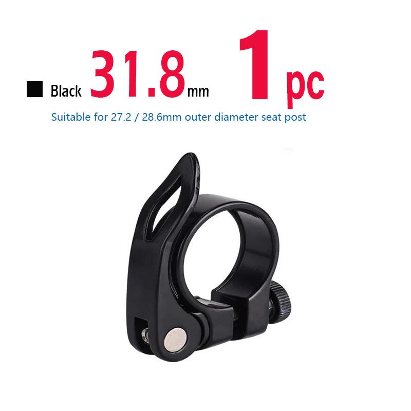 Pince de tige de selle de vélo en alliage d'aluminium à dégagement rapide, verrouillage de selle pour vtt 31.8mm 34.9mm
