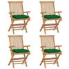 VidaXL Lot de 4 Chaises de Jardin avec Coussins, Sièges de Terrasse, Chaises de Salle à Manger, Meubles de Patio Extérieur, 3065637