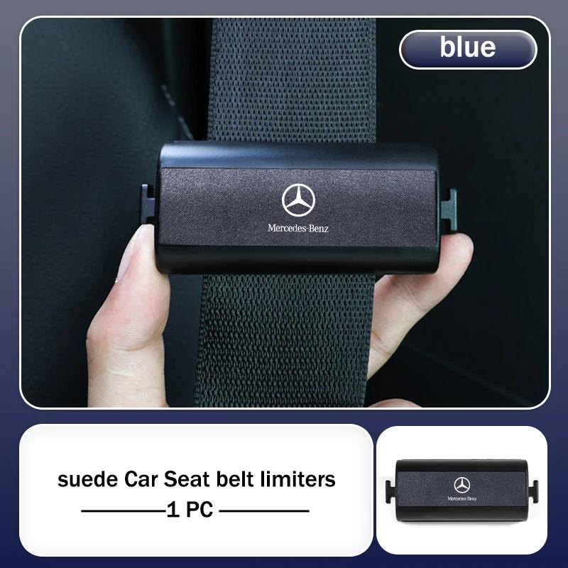 

GLC GLB Зажим-ограничитель ремня безопасности автомобиля из замши, регулируемый, фиксирующий зажим, наплечник для Benz AMG A C E S G Class W201 W210 W108 W204 W205 W2