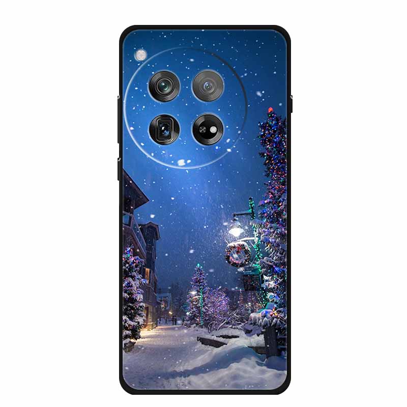 Christmas Phone Cases For Oneplus 12 12R 13 Case Black TPU Silicone For OnePlus 13 5G TPU Protective Soft Cover 1+12 1+12R 1+13