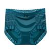 Plus Size Women's Summer Hollow Lace Traceless Comfortable Skin Friendly Hip Lift Breathable High Waist Panties