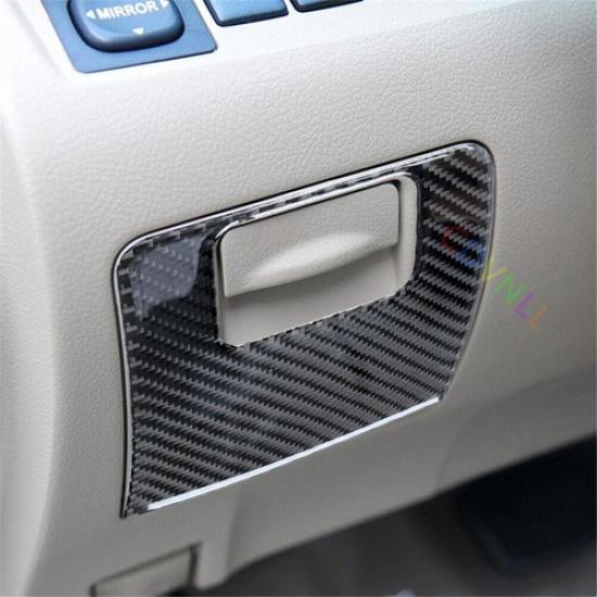 Carbon Fiber Interior Driver Side Storage Cover Trim For Toyota Highlander