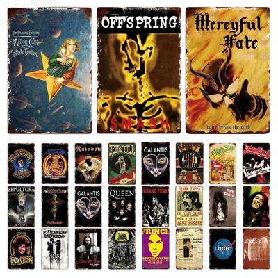 Vintage Rockband Metalen Bord - Aluminium Plaat Poster, Retro Wanddecoratie voor Man Cave Bar Garage