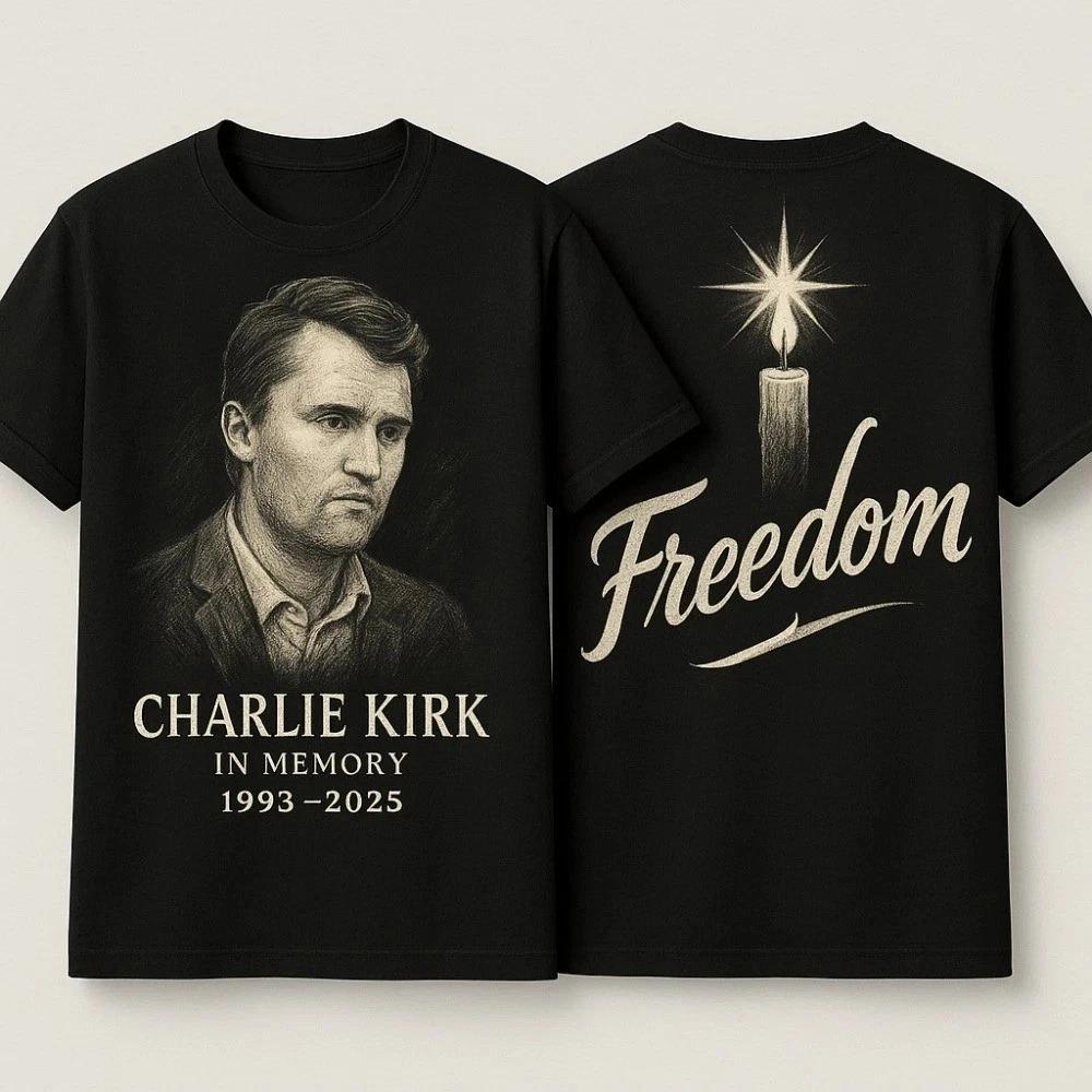 Charlie Kirk Freedom Memorial T Shirt All Size 4XL