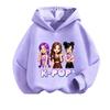 Spring Fall Graphic Hooded Sweatshirt Kids Anime Long Sleeve Hoodie Soft Breathable Casual Outerwear For Daily Life