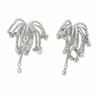 18k Gold Plated Firework Pearl Ear Clips - Elegant, Versatile & Luxurious Design