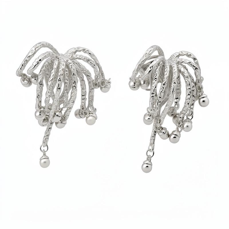 18k Gold Plated Firework Pearl Ear Clips - Elegant, Versatile & Luxurious Design