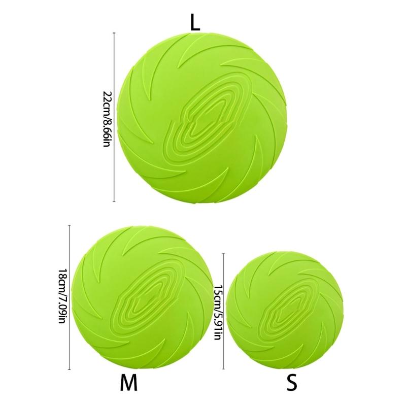 NonSlip Dog Flying Disc Chew Durable Outdoor Toy Rubber Soft Training Exercise For Active Pet