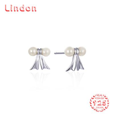 Lindon 925 Sterling Silver Synthetic Pearl Earrings Drop Earrings For Women Wedding Party Gifts