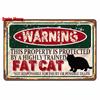 Vintage Warning Funny Animals Metal Sign Chicken Sheep Pig Octopus Wall Poster for Private Wall Painting Decor WY