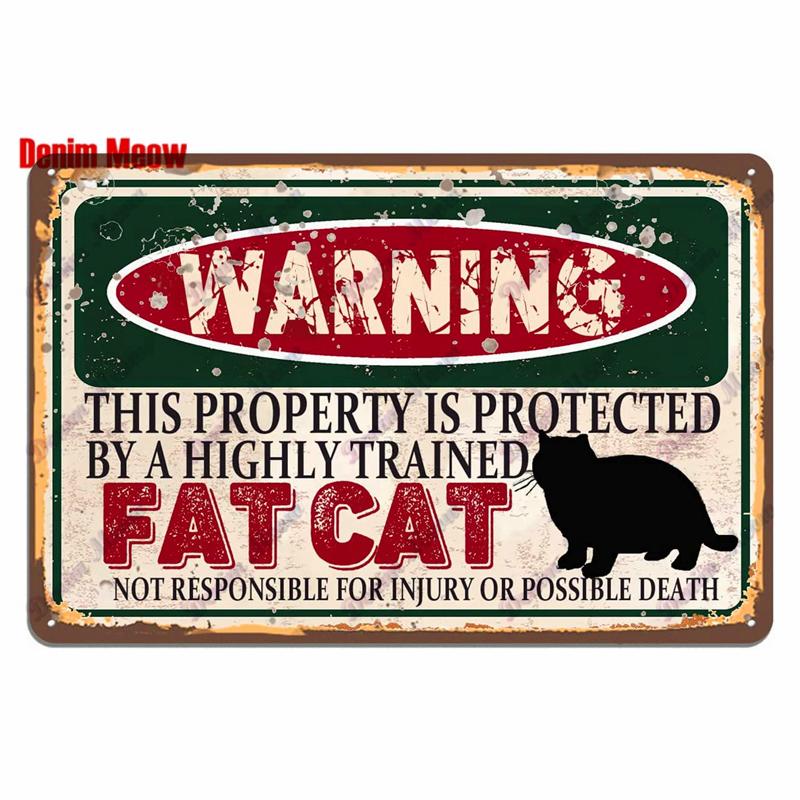 Vintage Warning Funny Animals Metal Sign Chicken Sheep Pig Octopus Wall Poster for Private Wall Painting Decor WY