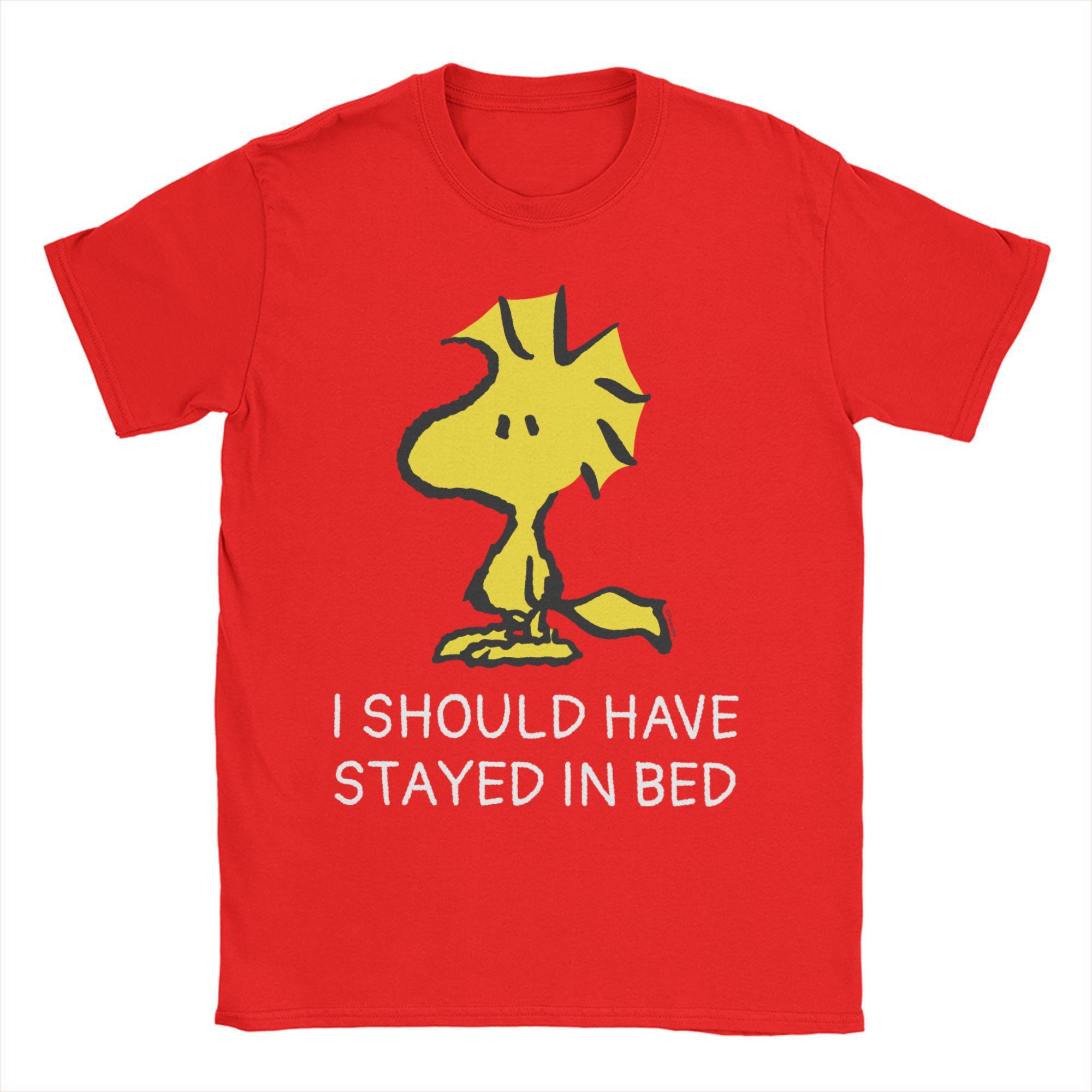 Мультяшный пес Снупи Peanuts Мерч Мужская Женская Футболка 100% Хлопок Футболка с Принтом Одежда S