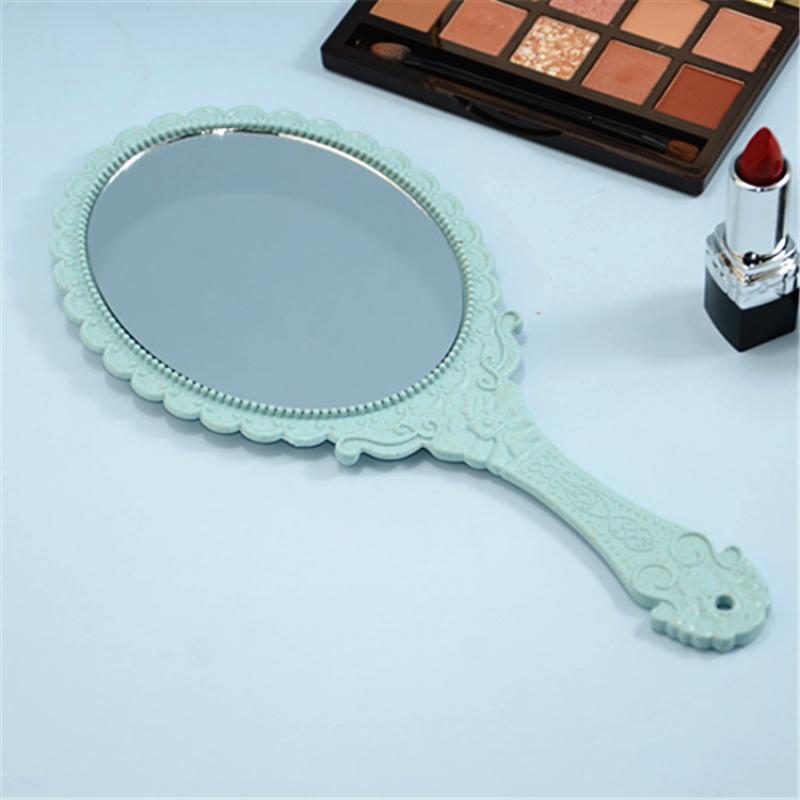Miroir de maquillage portable vintage en dentelle, miroir de poche portable, miroir de poche, 1 pièce