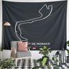 Circuit De Monaco Tapestry Wall Hanging F1 Monte Carlo Track Art Decor for Bedroom Man Cave