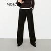 MO&Co. Women's Merino Wool Blend Wide-Leg Trousers